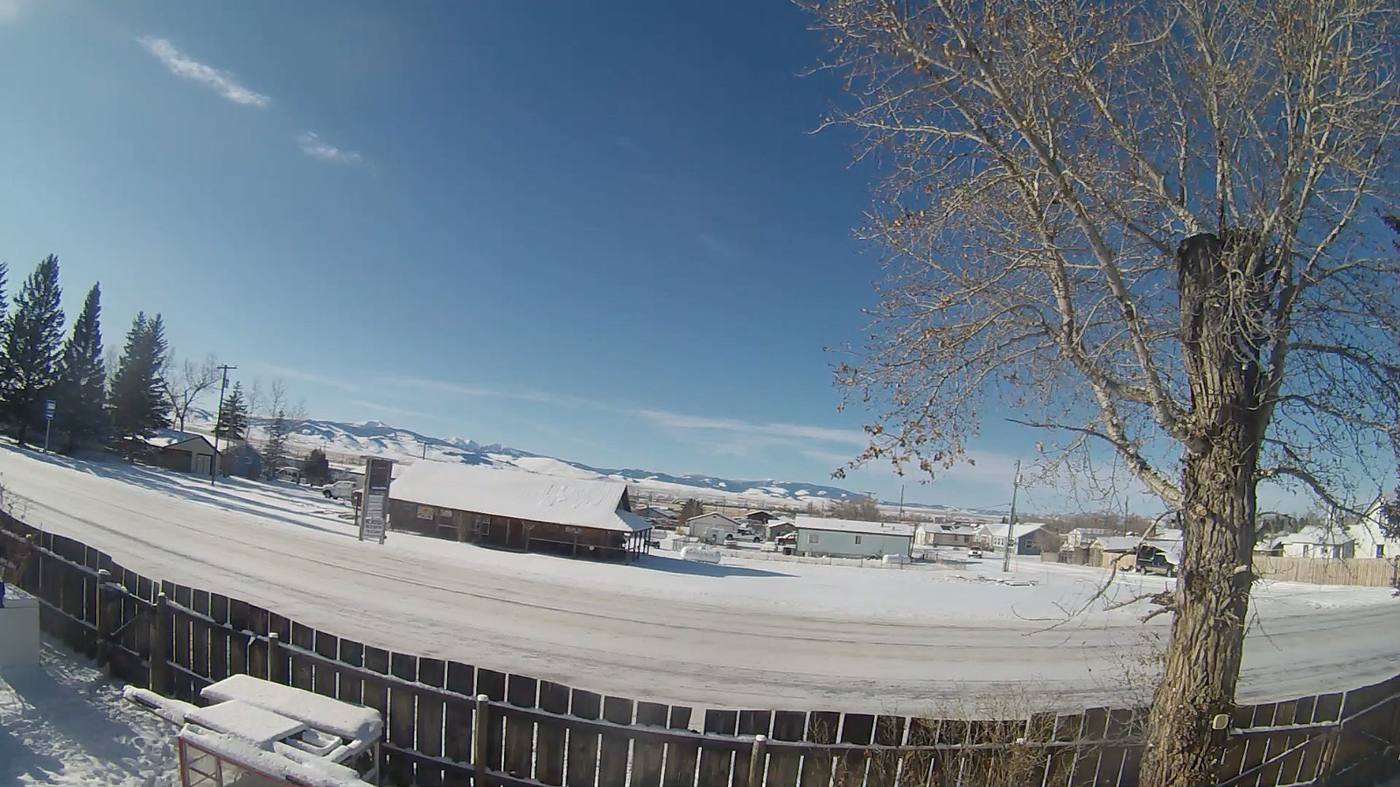Webcam facing west towards the Barnwood Cabin in White Sulphur Springs, Montana with the Big Belt Mountains in the background.
