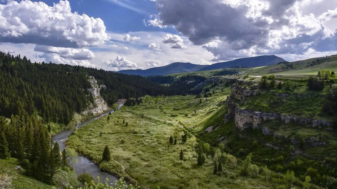 Belt Creek canyon at Sluice Boxes State Park
